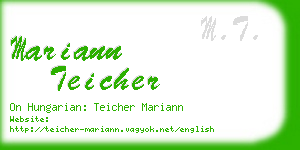 mariann teicher business card